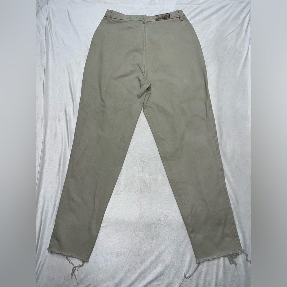 Vintage Raw Hemmed Khaki Rocky Mountain Jeans / Size 29
